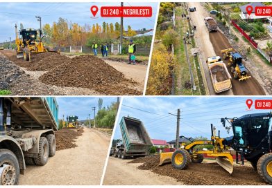 Costel Fotea: Lucrări în plină desfășurare pe drumurile din județul Galați. În comuna Negrilești, pe DJ 240, ample lucrări de modernizare a infrastructurii rutiere