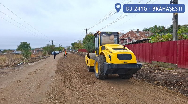 Costel Fotea:”Lucrări în plină desfășurare. Modernizăm din temelii DJ 241G, în Brăhășești, pentru condiții moderne și sigure de circulație”